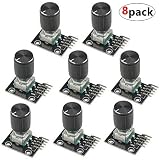 WGCD 8 Pc KY-040 360 Degree Rotary Encoder Module Brick Sensor Board with Knob Cap for Arduino