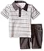 Calvin Klein Baby-Boys Yarn Dyed Stripe Jersey Polo Shirt and Chambray Shorts