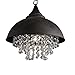 Industrial Wrought Iron Vintage Retro Crystal Pendant Light - LITFAD Adjustable 14