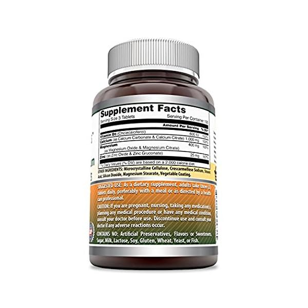 Amazing Formulas Calcium Magnesium Zinc + Vitamin D3 300 ...