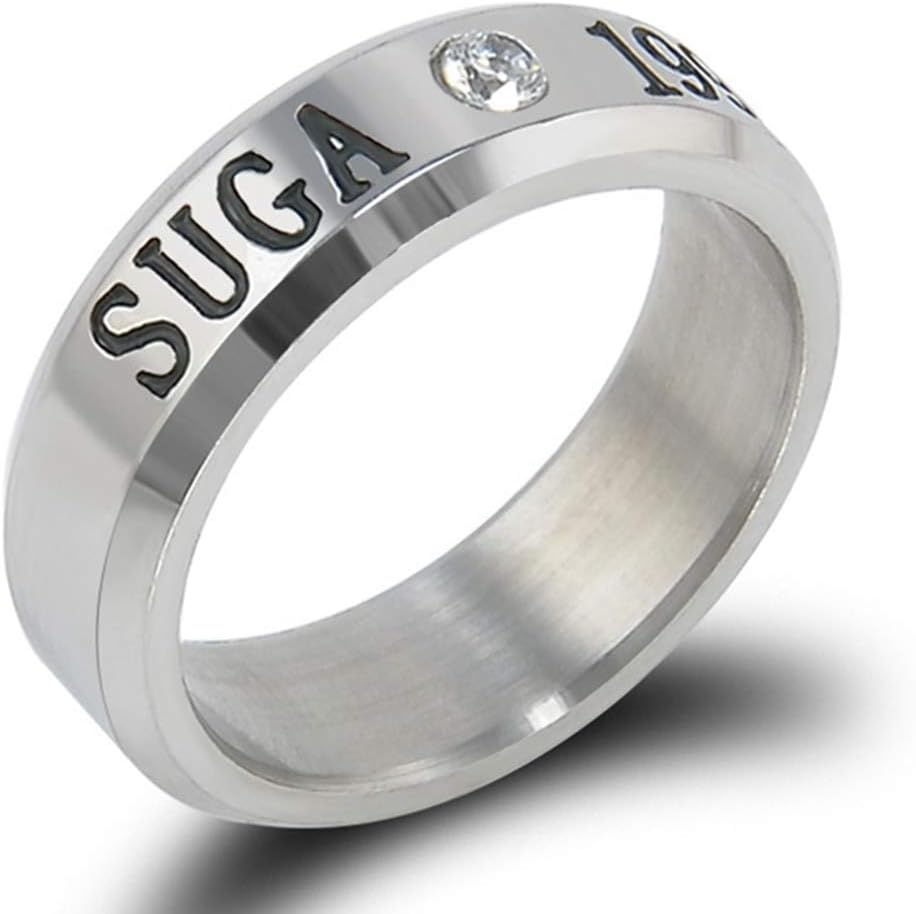 Kpop Bangtan Boys Stainless Steel Name Printed Rings SUGA JIN Jimin V Hot Gift for A.R.M.Y Map of The Soul 7