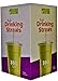 Drinking Straws By Green Direct - 7.75 inches Flexible Plastic Smoothie Straws individually wrapped - Ideal use with any Drink - Small or Jumbo Cup or Water Bottle - BPA Free - White Pack of 380
