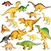 Coogam 18PCS Realistic Mini Dinosaur Figures Toy Play Set Assorted Plastic Small Dino Cake Toppers Birthday Decoration Figurines Party Favors Gift for Kids