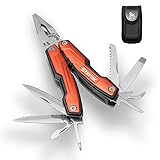 Multitool 12-in-1 Pliers by Sterok | Multipurpose Stainless Steel Needle Nose Pliers, Knife, Bottle and Can Openers, Screwdrivers, Nail File + Nylon Sheath