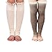 Spring Fever Crochet Lace Trim Cotton Knit Leg Warmers Boot Socks, Beige & Khaki