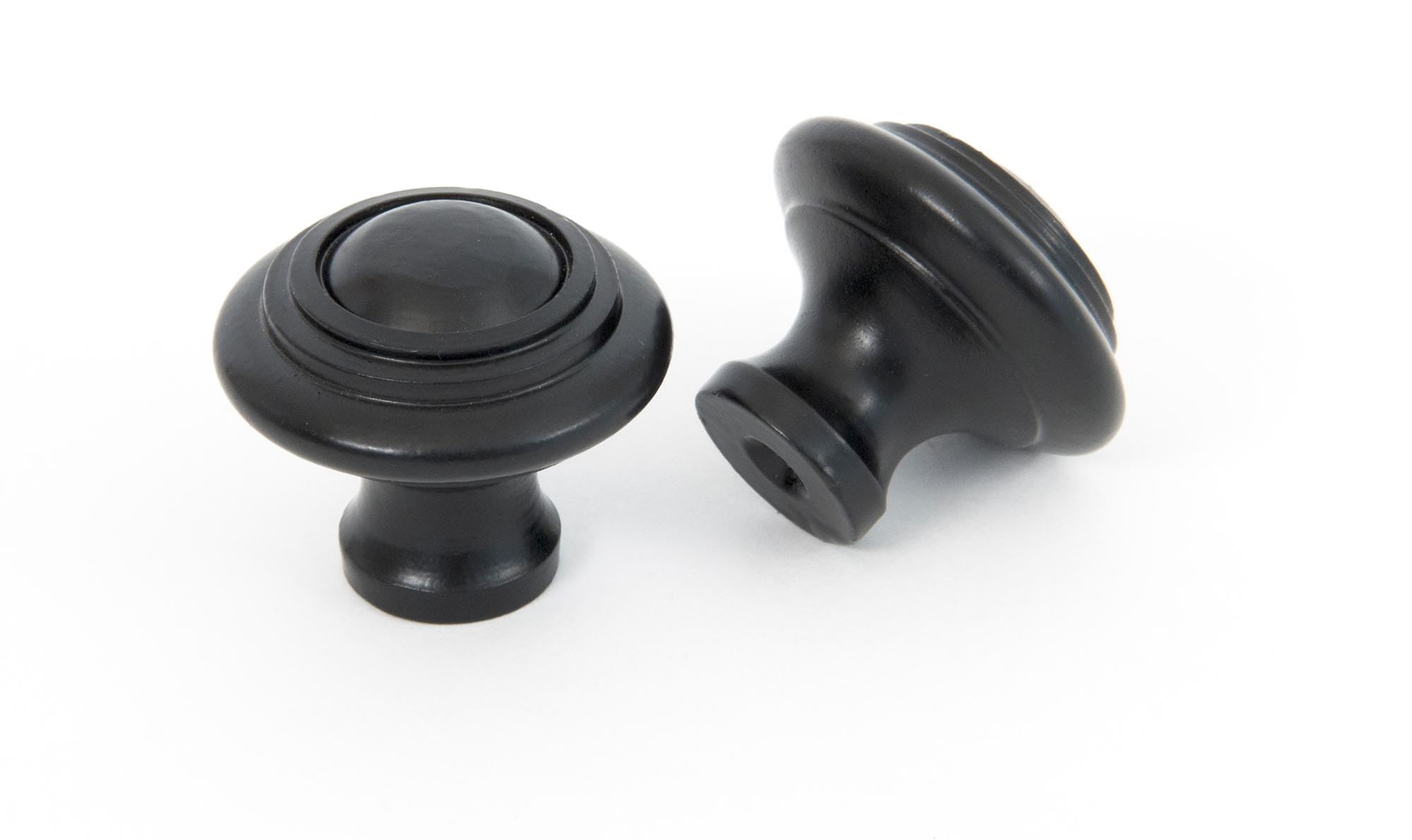 From The Anvil Black Ringed Cabinet Knob - Small
