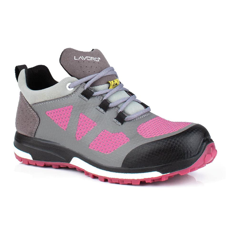 Lavoro 1215.08 TT Range Leia Women Safety Trainer, ESD, CE, S3, HRO, SRC, Grey/Pink, 3 Size