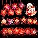LEEHUR Christmas LED Ring Necklace Bracelet Party Favors for Girls 18pcs Light Up Glow in The Dark Toys Flashing Birthday Class Prize Easter Party Stocking Stuffers Goodies Bag Supplies Valentine Gift