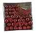 Festive 50 Piece Assorted Christmas Ornament Set, Red