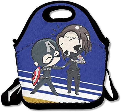 Super Hero Capt. America and Winter Soldier Lunch Bag Tote Handbag