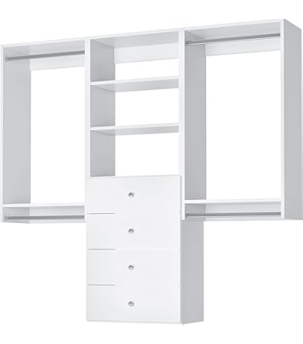 Amazon.com: Closet Kit with Hanging Rods & Shelves - Corner