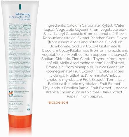 Botanique Whitening simply Peppermint |Prevents germs and improves Oral & Dental health |Strenghtens teeth| All Natural, Fluoride & SLS free | 100% Vegetarian and Vegan Friendly- 150g
