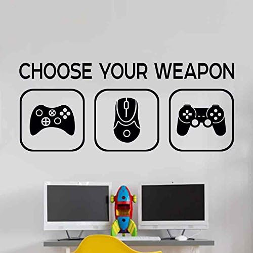 Choose Your Weapon Play Children Room Wall Sticker Mural Vinyl Decal Nursery Kids Gamers Art Teenager Video Game Mural