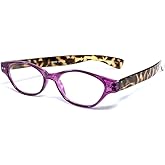 Calabria R544S Womens Designer Oval Reading Glasses Single Power Readers Trendy Chic Cute Fashion Ladies Eyeglasses Stylish