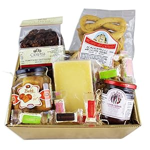 Goldener Delikatessen Geschenkkorb DOLCE&SALATO mit ausgesuchten italienischen Spezialitäten Feinkost