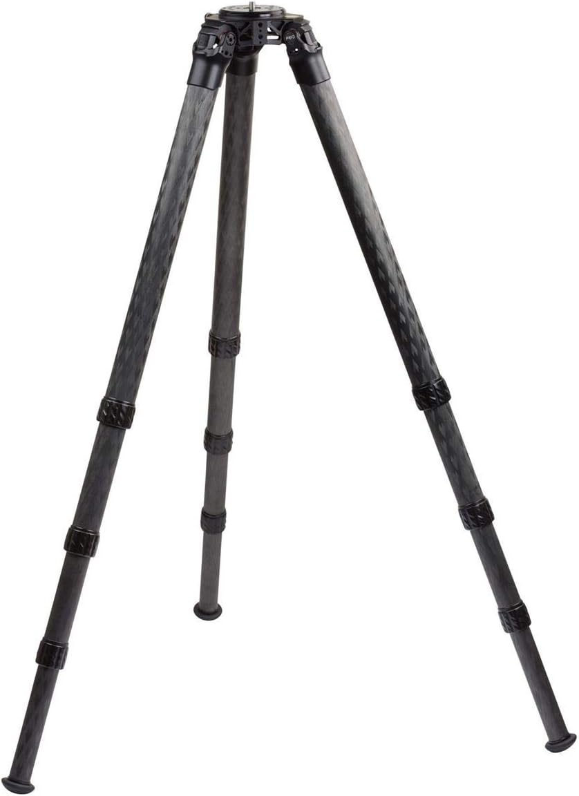 ProMediaGear Pro-Stix 4-Section Long Carbon Fiber Tripod with 42mm Diameter Legs, 125 lbs Capacity, 77" Max Height : Camera & Photo
