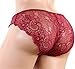 aishani Pouch Panties Men's Lace Bikini Briefs Cheeky Underpants,L Red