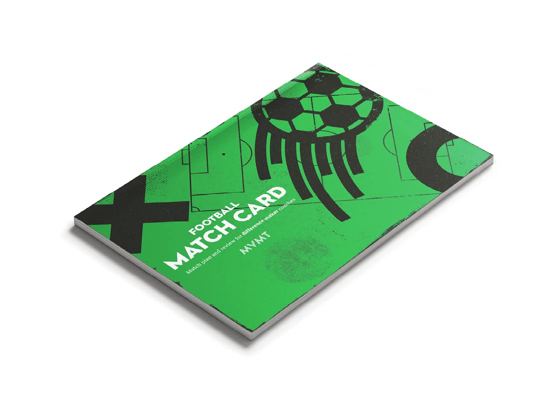 MVMT sports Football Match Cards, 40 page A4 game tactics planner for football coaches. Write player targets, performance keys and opposition scout.