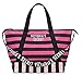 Victoria's Secret Expandable Weekender Tote Bag, Pink and Black Stripe