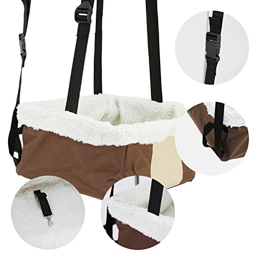 Kinbor Dog Booster Car Seat Metal Frame Construction Perfect for Small and Medium Pets up to 20 lbs - Thumbnail 3