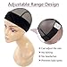2-PACK Sekass Flexible Wig Grip Headband Velvet Wig Comfort Bands for Women Wig Head Hair Band Adjustable with 2 Wig Cap (Brown+Black)