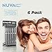 Nuva Dent Ultra Soft Charcoal Toothbrush - Gentle, Slim Brush Head, Medium Tip - Clean Plaque, Whiten Teeth - Works Well w/Activated Charcoal Toothpaste or Teeth Whitening Products, 6 Pack Colored