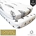 Kaydee Baby Organic Soft Cotton Plus and Feather Fitted Crib Sheets Fits Standard 52x28x5 Inch Mattress - 2 Pack