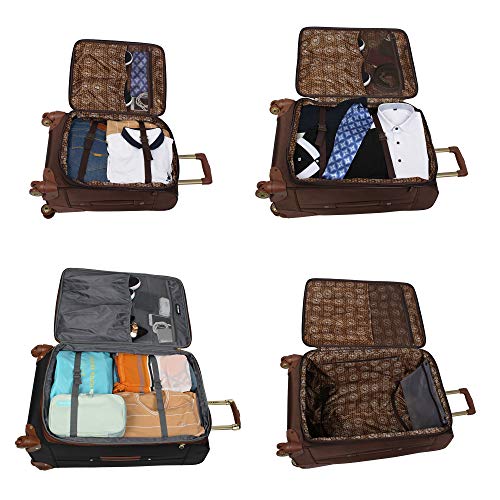 Caribbean Joe Castaway 4Piece Spinner Luggage Set (Chocolate) Pricepulse