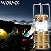 WOBAOS Camping Lantern-Solar Flashlights -LED Camp lantern-Portable Outdoor Water Resistant Ultra Bright Rechargeable Lanterns（Golden,Black,Blue)