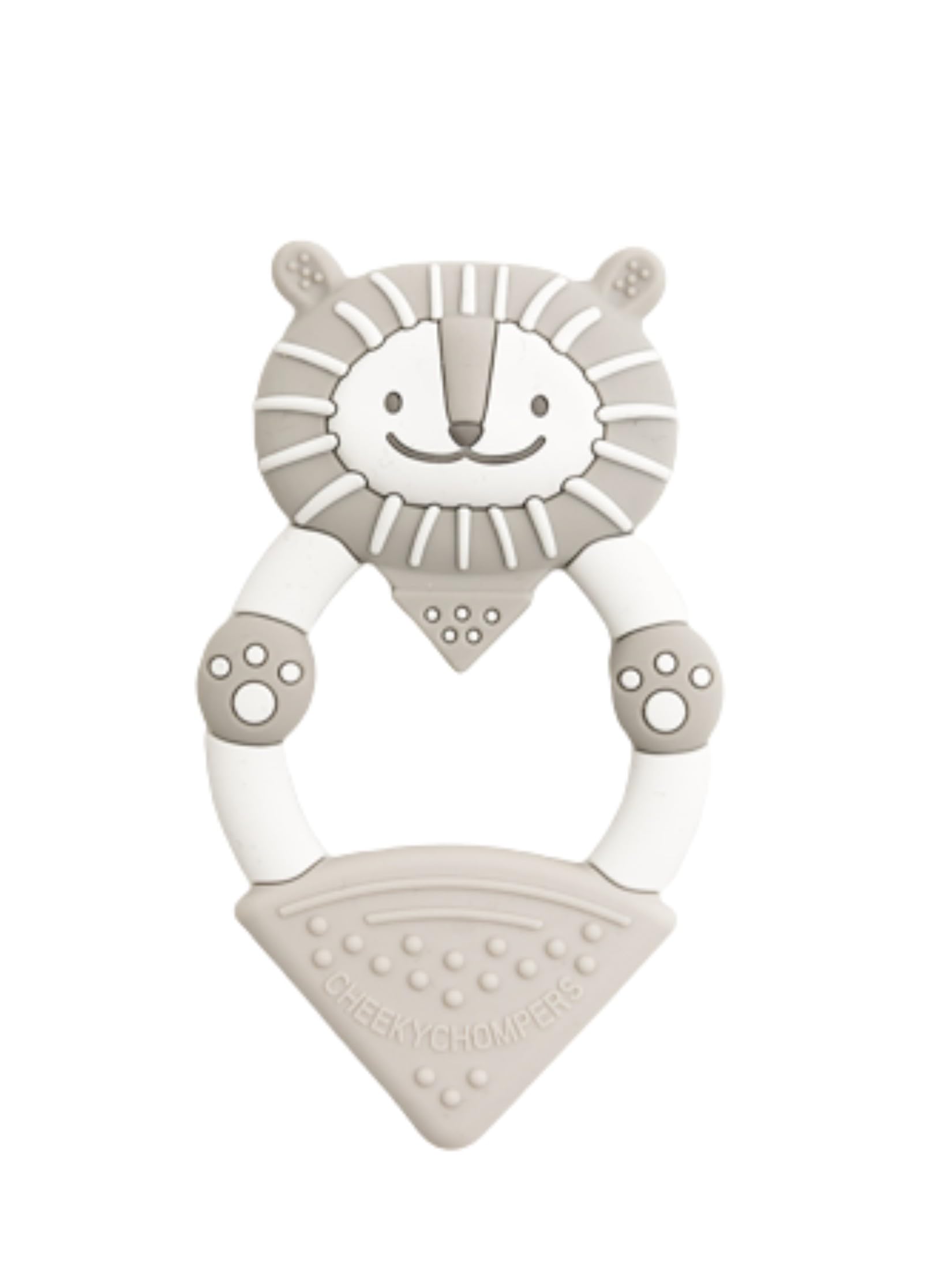 Cheeky Chompers Baby Teether | Teething Toys for Baby | Freezable & Lightweight | BPA-Free Soft Silicone Teething Ring for Babies 0-6, 6-12 Months (Bertie The Lion) — image 1