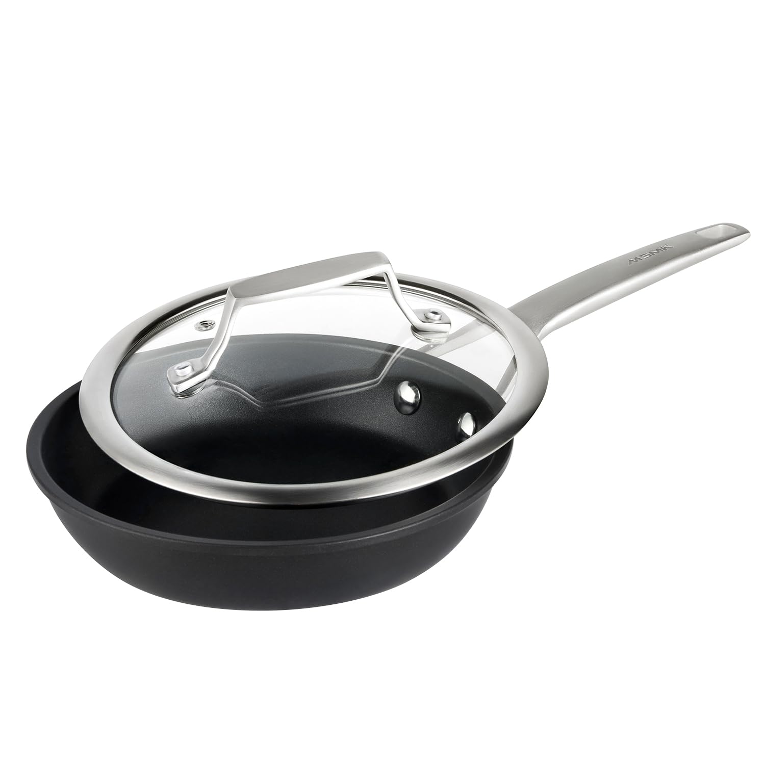 MsMk 7 inch Small Nonstick Frying Pan with Lid, Non stick Egg Omelet ...