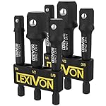 LEXIVON-2-Pack-Impact-Grade-Socket-Adapter-Set-3-Extension-Bit-With-Holder-3-Piece-14-38-and-12-Drive-Adapt-Your-Power-Drill-To-High-Torque-Impact-Wrench-LX-101X2