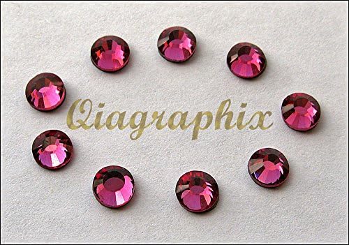 Qiagraphix SS30P: 288 Pcs (2 gross) DMC Iron On Hotfix Crystal Rhinestones Rose Pink SS30, 6.4~6.6mm