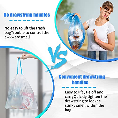 CSYPACK 4 Gallon Drawstring Trash Bags 80 Count Ultra thick small