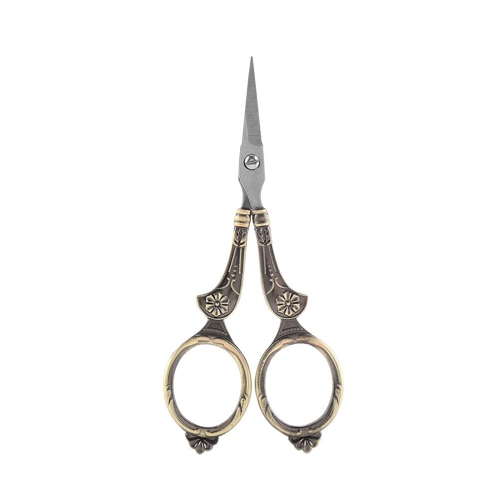 Vintage Scissors, Mini Vintage Stainless Steel Sewing Scissors Classical Cutting Embroidery Crafts Tool for Sewing Enthusiasts Crafters and DIY Artists