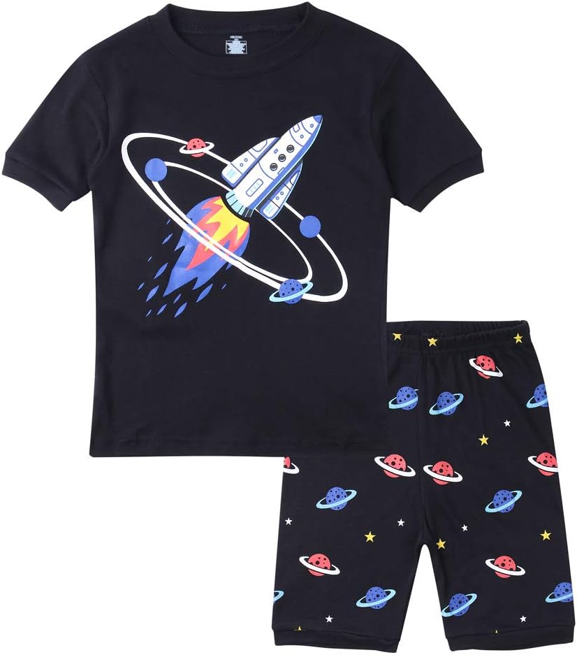 Hsctek Kid and Toddler 2-Piece Cotton Boys Pajamas Set (Toddler-9 Years)