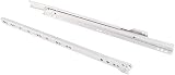Emuca Drawer Runners 400mm Partial Extension White Set of 5 view 3