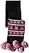 Pink Platinum Little Girls Hat Glove Scarf 3pc Set- Flower, Black, Youth