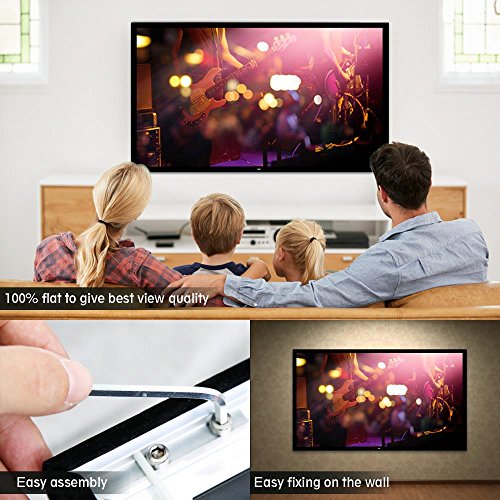 Pyle-100-Matt-White-Home-Theater-TV-Wall-Mounted-Fixed-Flat-Projector-Screen-100-inch-169-Full-HD-Projection-Easy-to-Set-Up-for-Room-Video-Slideshow-Movie-Film-Showing-PRJTPFL102