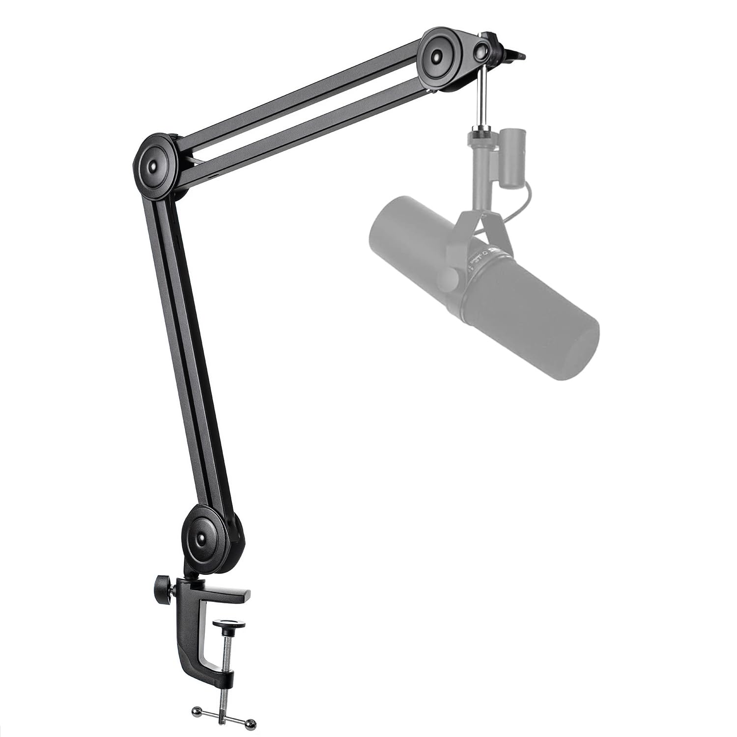 FIFINE Microphone Arm Stand-Heavy Duty Boom Arm, Suspension Scissor Adjustable Mic Stand with Desk Mount, 5/8" Screw, Cable Ties, for Recording Gaming Streaming Podcasting-BM63