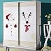IARTTOP Cute Santa Claus Wall Sticker，Vinyl Christmas Reindeer Art Wall Decal Kitchen Fridge Window DIY Wall Sticker Home Decor