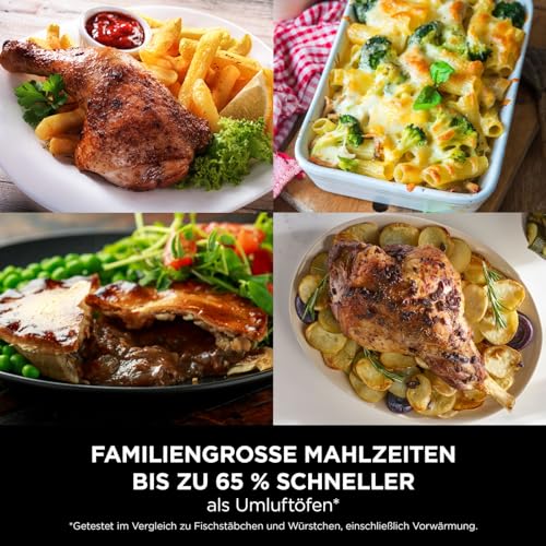 Ninja Foodi FlexDrawer Dual Zone Heißluftfritteuse, Airfryer mit 10,4-Fach und herausnehmbarem Trenner, Antihaftbeschichtung, spülmaschinenfester Korb, 7-in-1, Schwarz & Kupfer, AF500EUCP 10