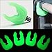 JSHANMEI Fluorescent Fishing Rod Holder Luminous Silica Gel Rubber Butt Rests Rod Pod Rest Gripper Carp Fishing Tackle (Large (Pack of 2))