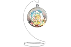 Fosinz Ornament Display Stand, Iron Pothook Stand for Hanging Glass Globe Air Plant Terrarium, Witch Ball, Christmas Ornament
