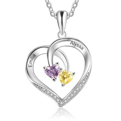 Jewelry Personalized 2 Names Necklace 