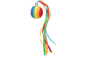 YuanHolumid Car Antenna Ball EVA Aerial Long Ribbon Rainbow Ball Car-Styling Vehicle Antenna Decoration Professional and Fashion Exterior Accessories