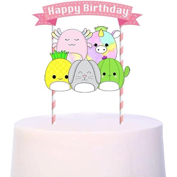 squishmallow cupcake toppers