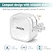 ONSON iPhone Charger,2.4A 12W Dual USB Wall Charger Portable Travel ,with Foldable Plug + 6FT Lightning Cable charging cord for iPhone 7/7Plus,6S/6S Plus,6/5S/SE/5/5C,iPad Air,Mini,Pro -White