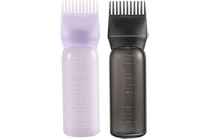 Pairswind Hair Applicator Bottle, Root Comb Applicator Bottle 6 Ounce, Hair Oil Applicator for Scalp and Hair Dye (2)