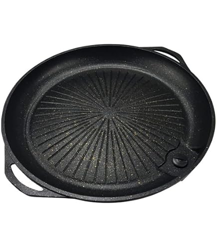 Poêle Extérieur Universelle Poêle Grill Luqeeg Antiadhésive - 33 Cm, Induction Compatible, Pour Barbecue, Camping, Extérieur